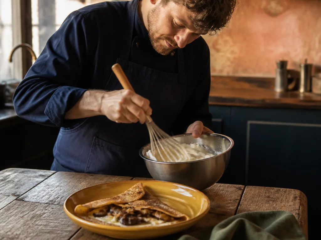 Une assiette de spécialités de l'Oise avec ficelle picarde, flamiche et maroilles